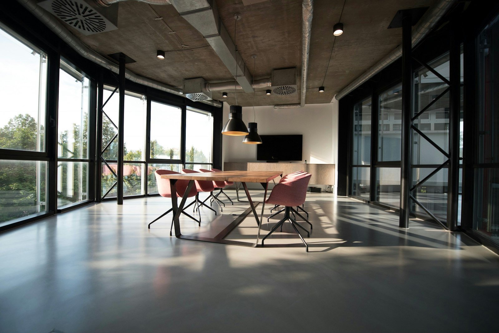 Collaborative workspace with natural light